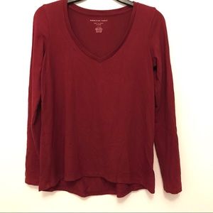American Eagle long sleeve v neck top